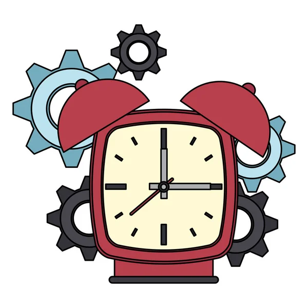 Χρόνος ρολόι ρολόι ξυπνητήρι κινούμενα σχέδια — Διανυσματικό Αρχείο