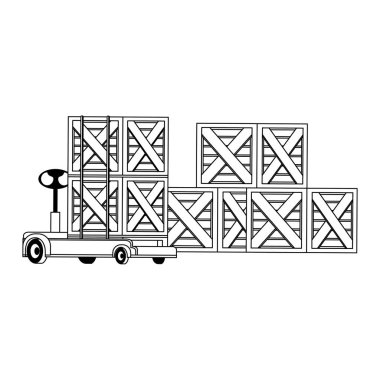 Siyah ve beyaz renkli ahşap kutular.