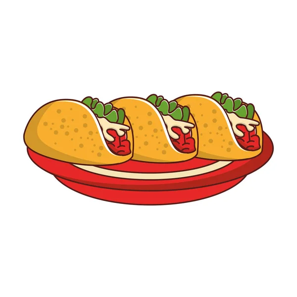 Culture mexicaine et aliments dessins animés — Image vectorielle