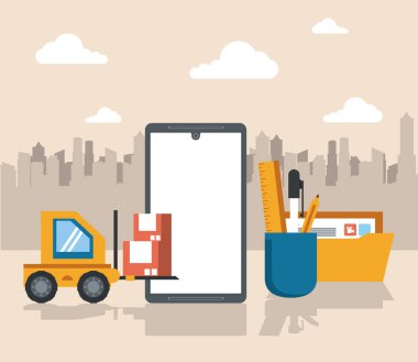 teknoloji aygıtı bakım konsepti çizgi filmi