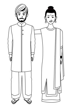 siyah beyaz hint aile avatar çizgi film karakteri