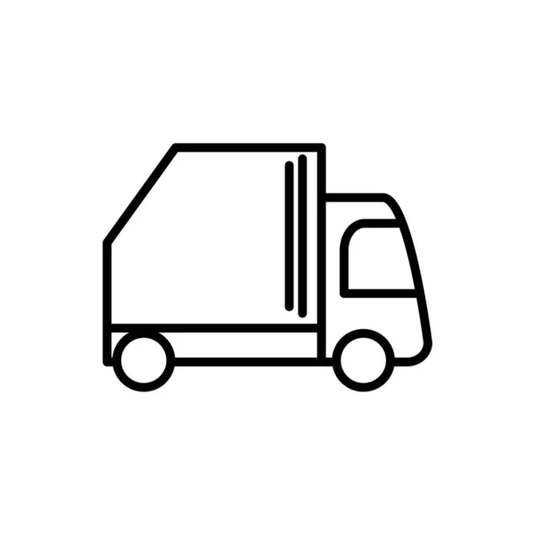 Lineares Design für den Transport von Müllwagen — Stockvektor