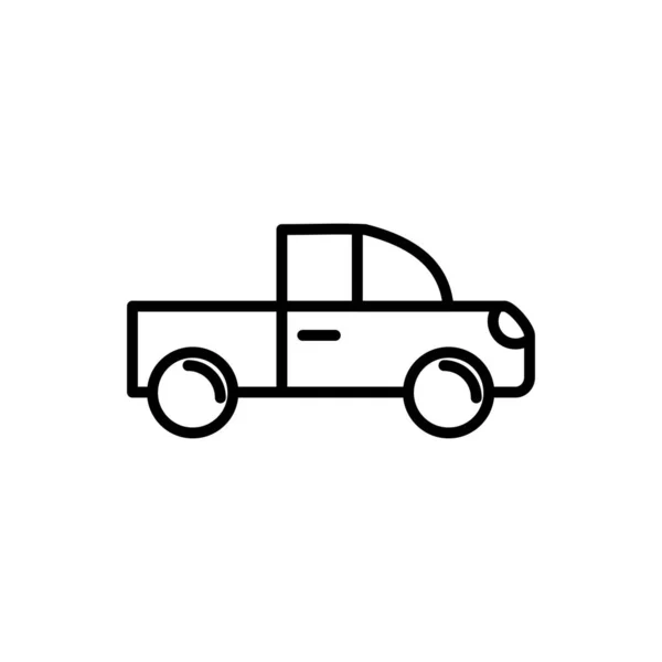 Pickup truck transport linear design — Stock Vector