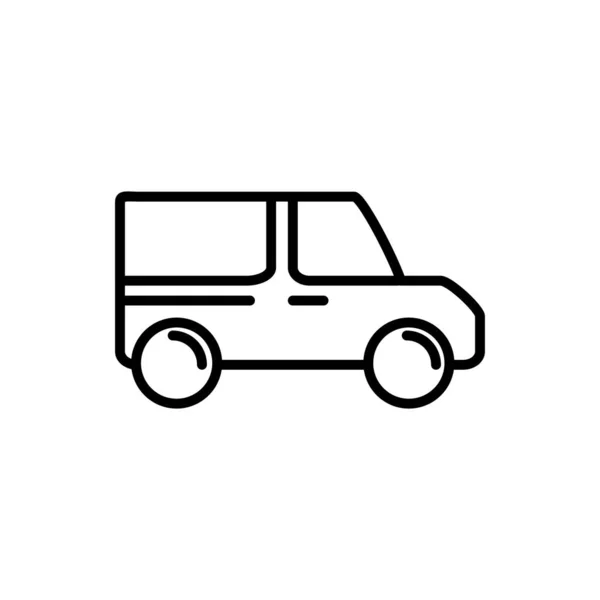 Suv vehicle transport linear design — Stock Vector