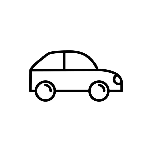 Projeto linear do transporte do veículo do mini carro — Vetor de Stock