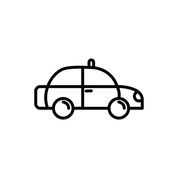 Taxi coche servicio transporte diseño lineal — Vector de stock
