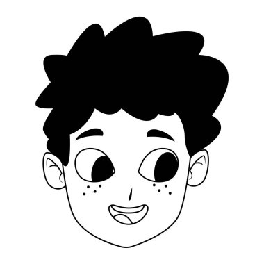 Beyaz arka planda gülümseyen yüz simgesi