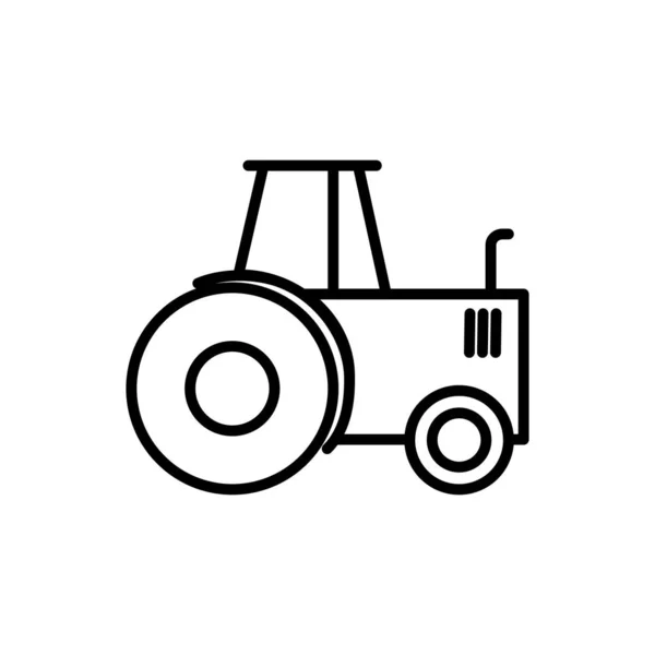 Agricultura tractor transporte diseño lineal — Vector de stock