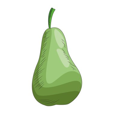 armut meyve simgesi, renkli tasarım