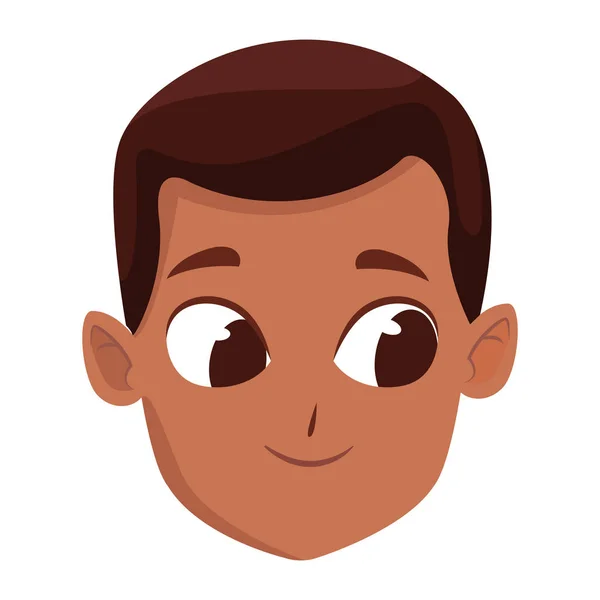 Happy boy icône souriante, design coloré — Image vectorielle