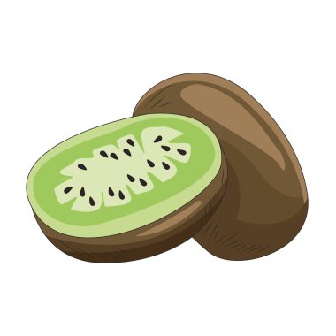 kivi meyve simgesi, düz tasarım