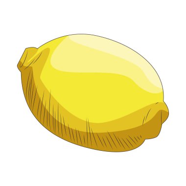 limon meyve simgesi, düz tasarım