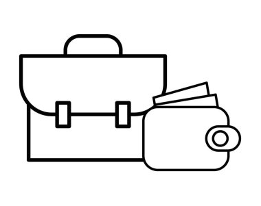 Cüzdan parası ve portföy simgesi