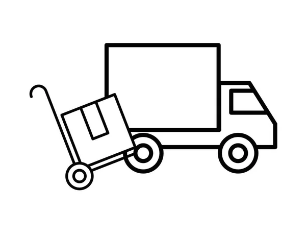 Levering truck geïsoleerde pictogram — Stockvector