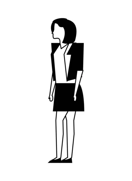 Élégante femme d'affaires travailleur avatar caractère — Image vectorielle