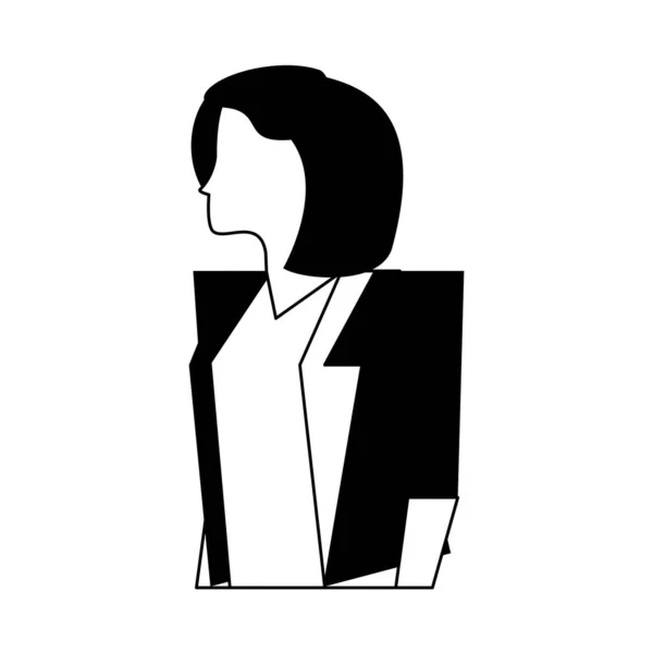 Elegante mujer de negocios trabajador avatar carácter — Vector de stock