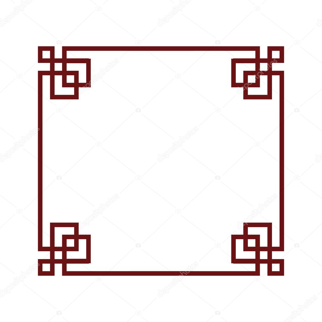 chinese culture elegant frame icon