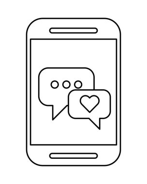 konuşma balonları ile Smartphone aygıtı