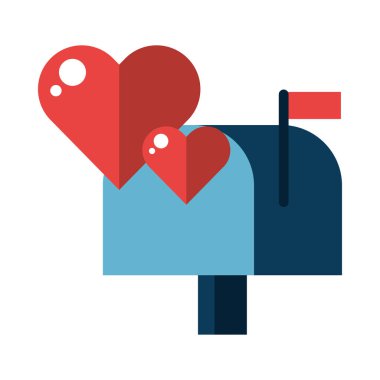 Aşk kalpleri olan posta kutusu servisi