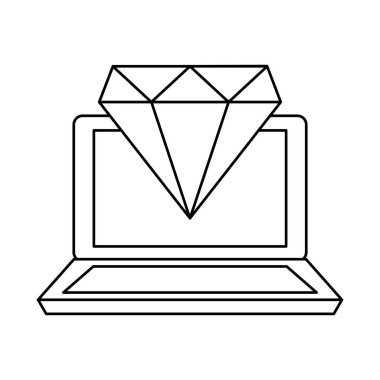 Aşk elması olan dizüstü bilgisayar