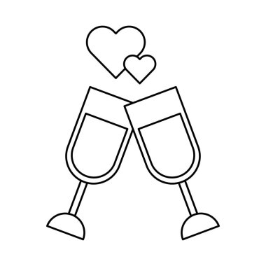 Kalpli şampanya bardakları.