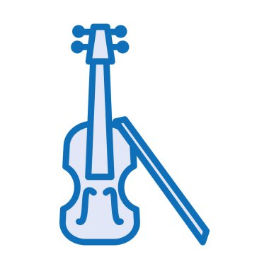keman enstrümanı izole edilmiş simge