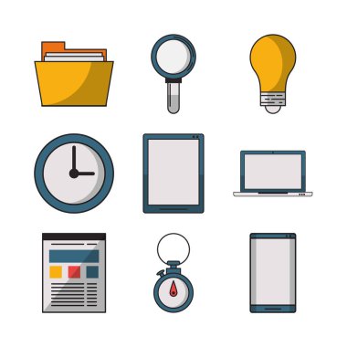 iş ve istatistik simgeleri belirledi