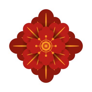 Güzel çiçek bahçesi izole edilmiş ikon