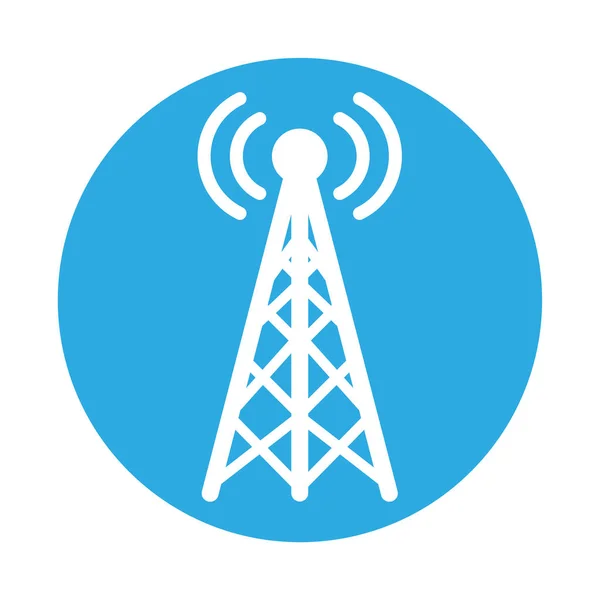 Antena med wifi-anslutning signal — Stock vektor