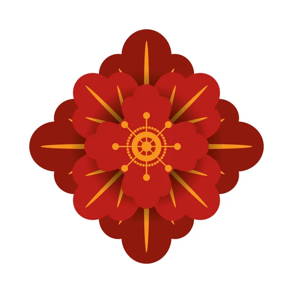 Beutiful flower garden isolated icon — 스톡 벡터