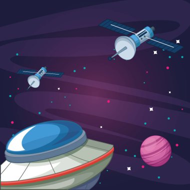 UFO uyduları gezegen yıldızlı galaksi uzay keşfi