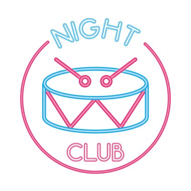 Gece kulübü harfleriyle davul müziği