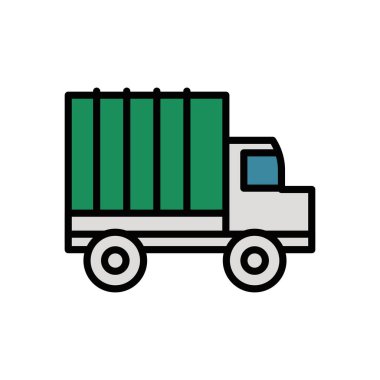 Askeri güç kamyonu izole edilmiş simge