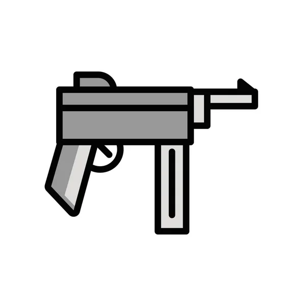 Zbraň vojenská síla izolované ikony — Stockový vektor