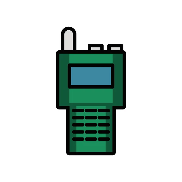 Communicator radio military force isolated icon — 스톡 벡터