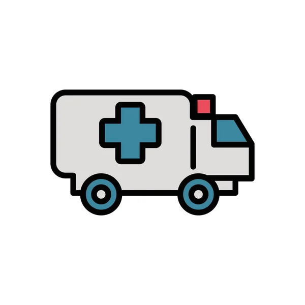 Coche ambulancia vehículo aislado icono — Vector de stock