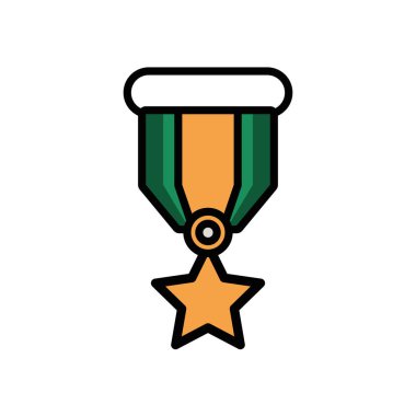 Askeri güç madalyası izole edilmiş simge