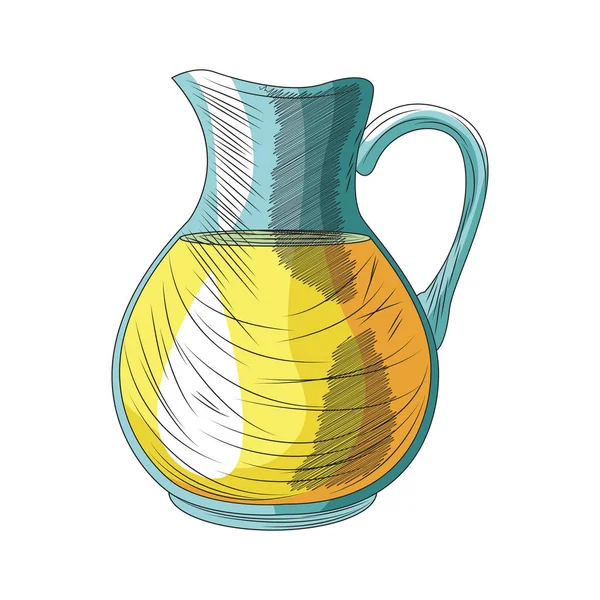 Lemonade jug icon, flat design — Stock Vector