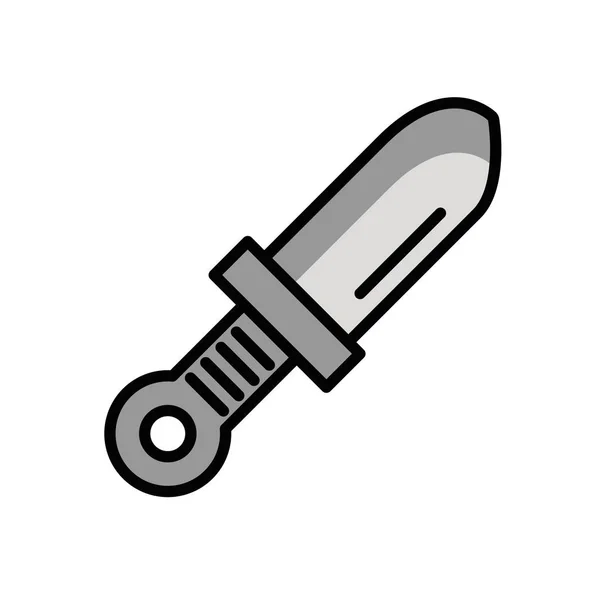 Knife weapon military force isolated icon — ストックベクタ