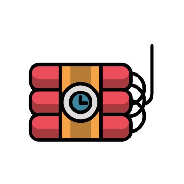 Dinamite askeri gücü izole edilmiş simge