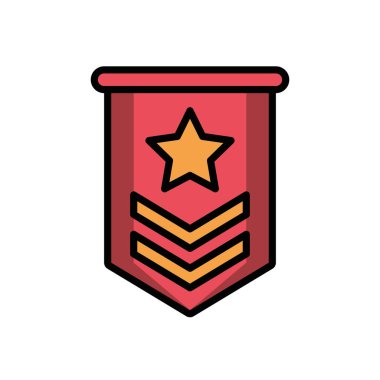 Askeri güç madalyası izole edilmiş simge