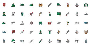 Askeri set simgeleri demeti