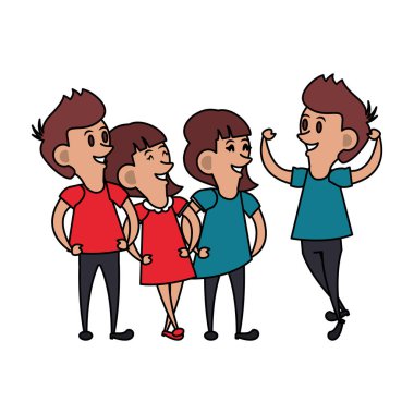 arkadaşlar çocuk küçük çocuklar karikatür