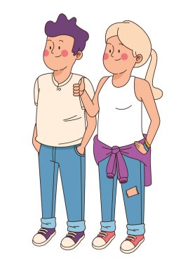 Gençler arkadaşlar gülümseyerek ve tebrik