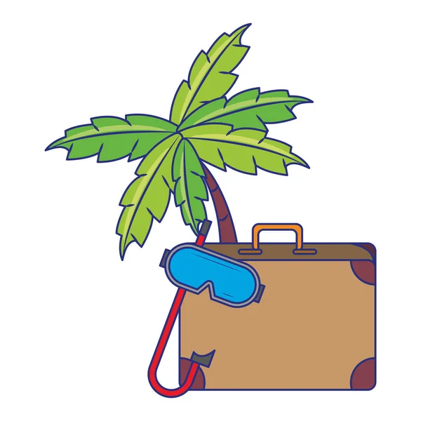Voyage d'été et de vacances dessins animés — Image vectorielle