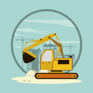 İnşaat binaları ve makineler altında