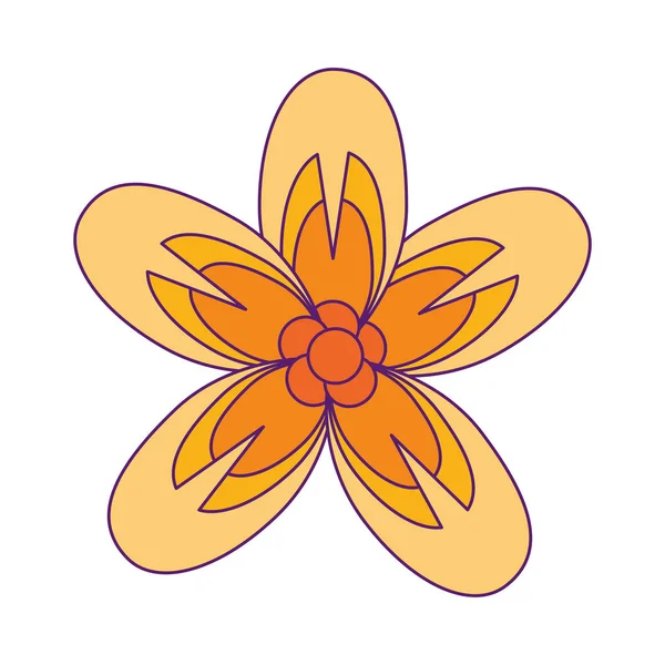 Flor de loto flores icono de dibujos animados — Vector de stock