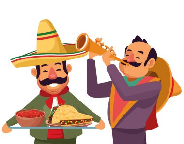 meksika geleneksel kültür simgesi karikatür