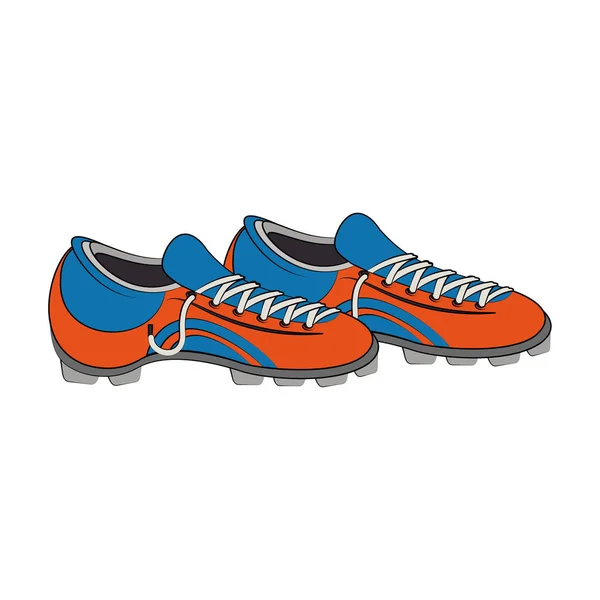 Futebol botas de calçado equipamento de jogo —  Vetores de Stock