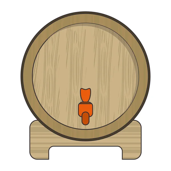 Ícone de barril de madeira —  Vetores de Stock